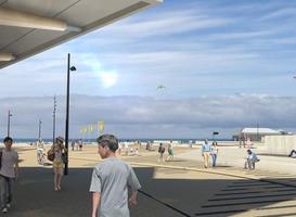 Nieuw plein bij strand 